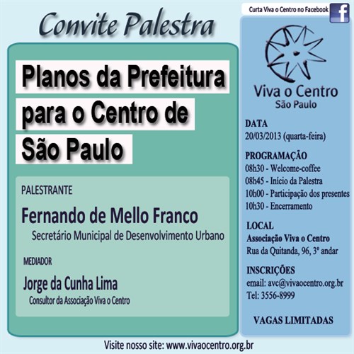 Convite -Palestra -Fernando -Mello